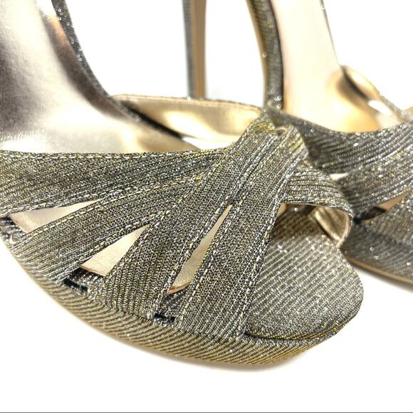 Dune London Platform Stiletto Open Toe Pumps Heels in Gold, Women’s Size 8 EU 39 - Picture 8 of 12